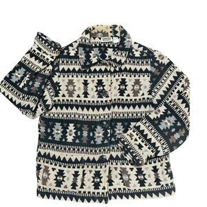 Women's Vintage Chico's Boho Aztec Tapestry Jacket Small